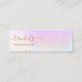 Gold Spritzer Aquarellfarbengestänge Mini Visitenkarte (Vorderseite)