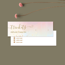 Gold Spritzer Aquarellfarbengestänge Mini Visitenkarte