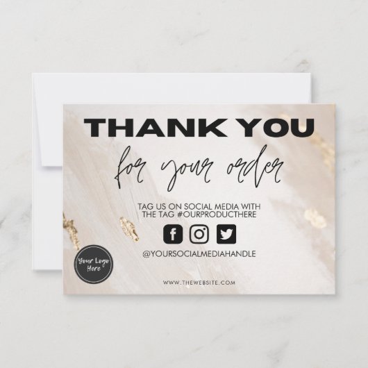 Gold Spritzer Beige Vielen Dank, Media Insert (Vorderseite)