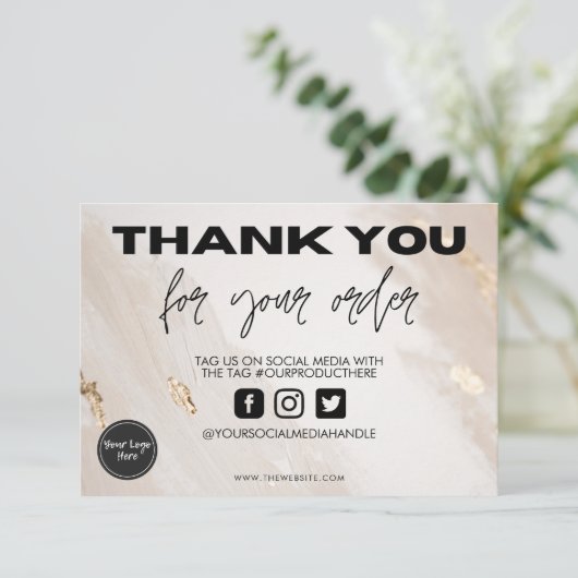 Gold Spritzer Beige Vielen Dank, Media Insert (Stehend Vorderseite)