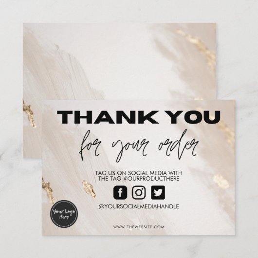 Gold Spritzer Beige Vielen Dank, Media Insert (Vorne/Hinten)