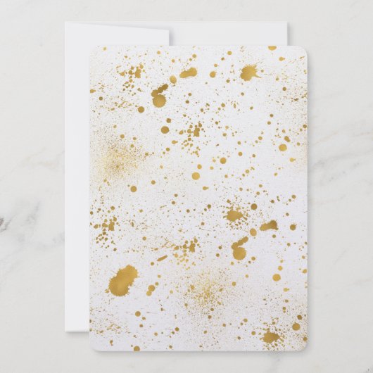 Gold Spritzer Einladung (Rückseite)