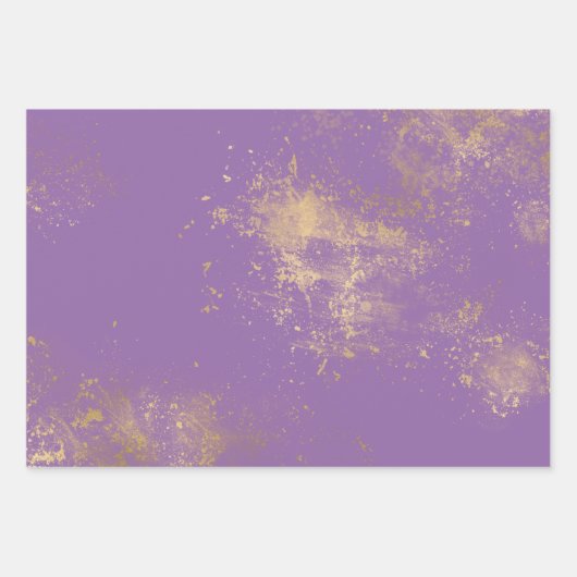 Gold Spritzer Fashion Color Trio Geschenkpapier Set (Vorderseite 3)