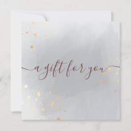 Gold Spritzer Graufarben-Geschenkgutschein