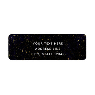 Gold Spritzer Modern Chic Lila Blau Cosmic