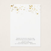 Gold Spritzer Ohrringe-Netzklassekarte (Rückseite)