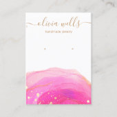 Gold Spritzer Rosa Aquarellfarbenverzeichnung Anze Visitenkarte (Vorderseite)