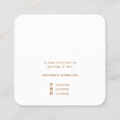 Gold Spritzer Rosa Farbvorschau Quadratische Visitenkarte (Rückseite)