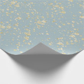 Gold Spritzer Sea Foam Blue Green Glam Geschenkpapier (Ecke)
