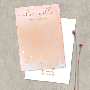 Gold Spritzer Terracotta auf dem Wasser Visitenkarte