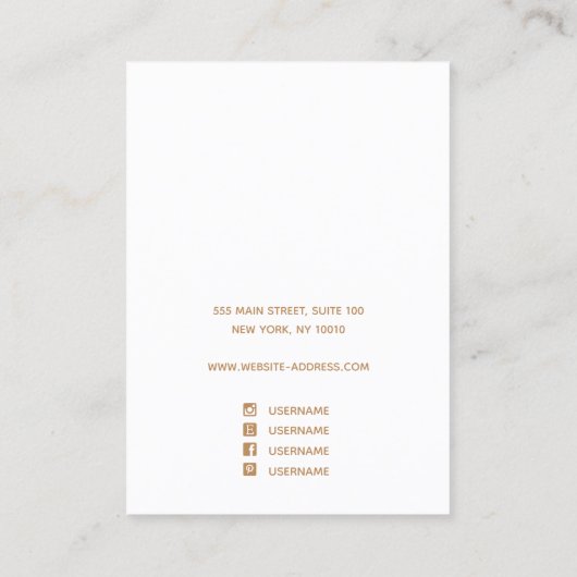 Gold Spritzer Terracotta auf dem Wasser Visitenkarte (Rückseite)