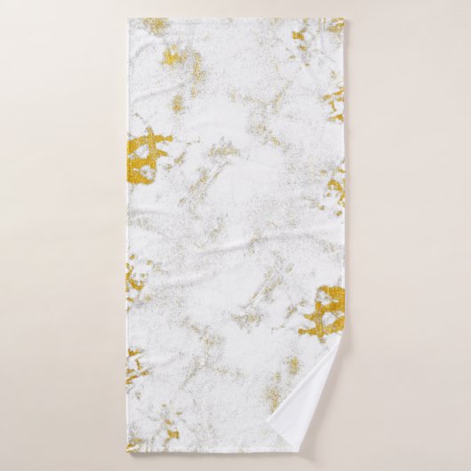Gold spritzt Textur. Gestaltungselement Badehandtuch (Badehandtuch)