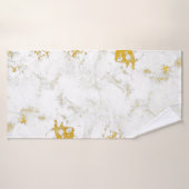 Gold spritzt Textur. Gestaltungselement Badehandtuch (Badehandtuch)