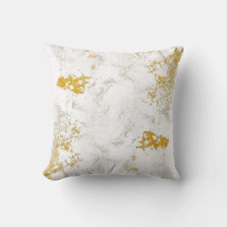 Gold spritzt Textur. Gestaltungselement Kissen