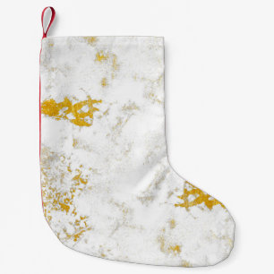 Gold spritzt Textur. Gestaltungselement Kleiner Weihnachtsstrumpf