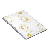 Gold spritzt Textur. Gestaltungselement Notizblock (Rechte Seite)