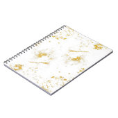 Gold spritzt Textur. Gestaltungselement Notizblock (Linke Seite)