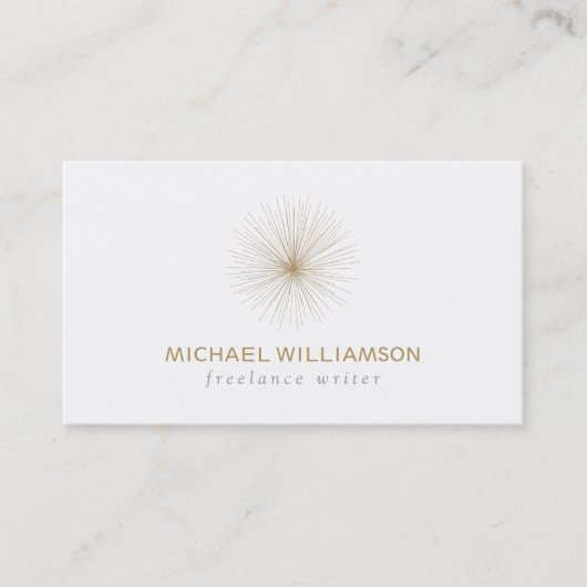 GOLD SPUTNIK ORB LOGO VISITENKARTE (Vorderseite)