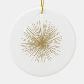 Gold Sputnik Starburst Keramikornament (Vorne)