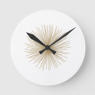 Gold Sputnik Starburst Runde Wanduhr