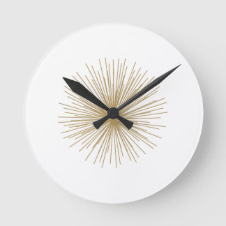 Gold Sputnik Starburst Runde Wanduhr