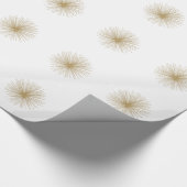 Gold Sputnik-Sternenexplosion Geschenkpapier (Ecke)