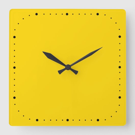 Gold Square Wall Clock ohne Zahlen Quadratische Wanduhr (Vorderseite)
