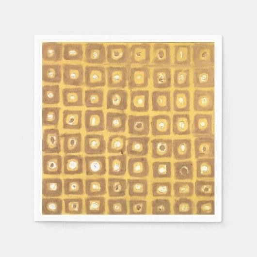 Gold Squared Napkin Serviette (Vorderseite)
