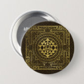 Gold Sri Yantra/Sri Chakra Button (Vorne & Hinten)