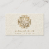 Gold Sri Yantra / Sri Chakra Dot Art Visitenkarte (Vorderseite)