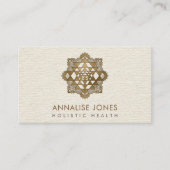 Gold Sri Yantra / Sri Chakra in Lotus Visitenkarte (Vorderseite)