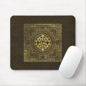 Gold Sri Yantra/Sri Chakra Mousepad (Mit Mouse)