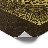 Gold Sri Yantra / Sri Chakra Poster (Ecke)