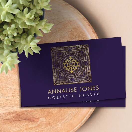 Gold Sri Yantra / Sri Chakra Visitenkarte