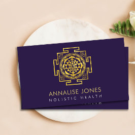 Gold Sri Yantra / Sri Chakra Visitenkarte