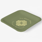 Gold St. Patrick's Day Personalisiert Celtic Pappteller (Gewinkelt)