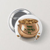 GOLD, ST. Schaltfläche "PATRICK'S DAY" Button (Vorne & Hinten)