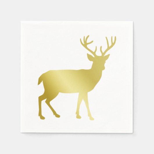 Gold Stag Dee Christmas Serviette (Vorderseite)