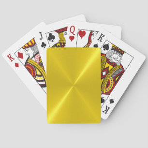 Gold Stainless Shiny Metallic Playing Cards Spielkarten