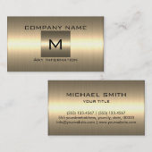 Gold Stainless Steel Metal Look Visitenkarte (Vorne/Hinten)