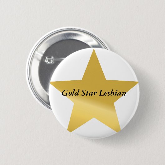 gold-star-2, Goldstern-Lesbe Button (Vorne & Hinten)