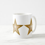 Gold Star 3 Sterne Tasse weiß (VorderseiteRechts)