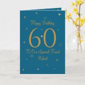 Gold Star 60th Birthday Card Karte (Gelbe Blume)
