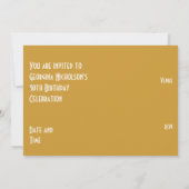 Gold Star "Age" - Einladung Gold zum Geburtstag (Rückseite)