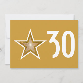 Gold Star "Age" - Einladung Gold zum Geburtstag