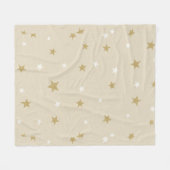Gold Star Art Patterns Ein magischer Weihnachtsabe Fleecedecke (Vorderseite (Horizontal))