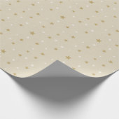 Gold Star Art Patterns Ein magischer Weihnachtsabe Geschenkpapier (Ecke)
