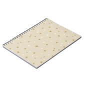Gold Star Art Patterns Ein magischer Weihnachtsabe Notizblock (Linke Seite)