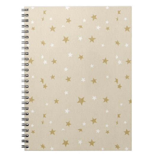 Gold Star Art Patterns Ein magischer Weihnachtsabe Notizblock (Vorderseite)