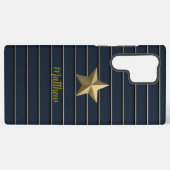 Gold Star auf Navy Blue Samsung Hüllen Galaxy Hülle (Rückseite (Horizontal))